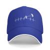 Kitesurfing Heartbeat Hat Adjustable Sandwich Peaked Cap Outdoor Sports Baseball Cap Trucker Cap Blue view 2