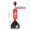 3 in 1 Punching Bags with Spinning Bar, Free Standing Boxing Set with Stable Base, Speed Bags for Kids Adults Martial Arts Training (Red 21to30days) view 2