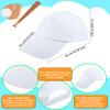 28 Pack Adult DIY Baseball Caps Bulk White Blank Baseball Hat Adjustable Sport Ball Cap for Men Women Running Fishing Travel view 2