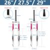 Front Forks Mountain Bike Suspension Fork 26 27.5 29 Inch Travel 140mm, Rebound Adjust 1-1/8 Straight/Tapered Tube QR 9mm XC Air Forks for 1.5-2.45" Tires (Straight Manual Lock 27.5 inch) view 2