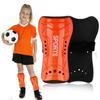 Youth Soccer Shin Guards for Kids Child Calf Protective Gear Soccer Equipment Soccer Shin Pads Calf Sleeves Protection for 3-5,5-10,10-15 Years Old Boys Girls Children (Orange, S 3-5 Years Old) view 1