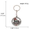 2pcs Spain valencia keychain, Valencia buildings tourist souvenir key ring, Spain special travel oil dripping metal alloy keychain view 4
