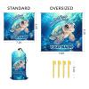 AIOMXZZ Beach Blanket Waterproof Sandproof - 9.2ft x 9.8ft Beach Mats with Sand Pockets - Custom Lightweight Turtle Picnic Blanket for Camping & Travel - Polyester Mat with Portable Beach Bag view 2