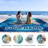 AIOMXZZ Beach Blanket Waterproof Sandproof - 9.2ft x 9.8ft Beach Mats with Sand Pockets - Custom Lightweight Turtle Picnic Blanket for Camping & Travel - Polyester Mat with Portable Beach Bag view 3