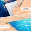 AIOMXZZ Beach Blanket Waterproof Sandproof - 9.2ft x 9.8ft Beach Mats with Sand Pockets - Custom Lightweight Turtle Picnic Blanket for Camping & Travel - Polyester Mat with Portable Beach Bag view 4