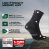 DANISH ENDURANCE Hiking Socks Unisex, Merino Wool Socks, Crew, Moisture Wicking, Chaussette Laine, Dark Grey 5-pack, Medium view 2