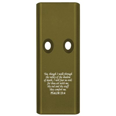 NDZ Performance MOS Optic Cover Plate for Glock Gen 4 & 5  Aluminum  Fits G17 G19 G22 G23 G34 G35 G40 G41 G45 G47  ODG  Bible Psalm 23:4  Made in USA