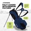 Stripebird Golf Stand Bag with Hub for Magnets (Blue) - 4 Way Full-Length Dividers Golf Club Bag - Flexfit Rotatable & Adjustable Dual Straps - Lightweight Golf Bag Stand - Golf Bags for Men view 4