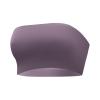 SUIJasmine Women's Strapless Bandeau Sports Bralette Non-Slip Solid Yoga Seamless Wireless Bra Crop Tube Top Violet, Medium view 1
