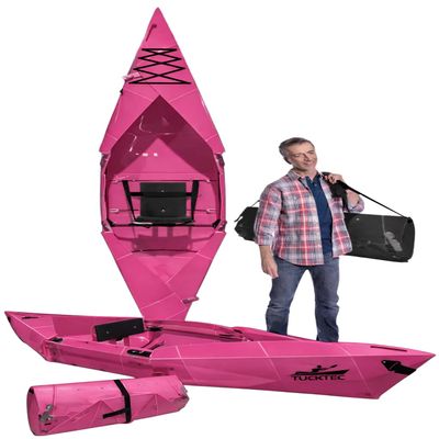Tucktec 10' PRO Foldable Kayaks - Full Size Pink Folding Kayak - Portable Kayak for Adults - Made in USA - Pink