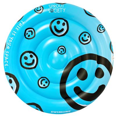 SWIMLINE | Inflatable Pool Float for Adults | 63" | Sprout Society Smiley