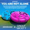 SWIMLINE | Inflatable Pool Float for Adults | 63" | Sprout Society Smiley view 2