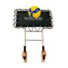 SOEZmm Volleyball Blocker Pro SPL2T  Sturdy Big T Baffle Training Aid for Blocking, Spiking & Hit Placement  One-Piece Steel Frame & Elastic Bungee Net,Lightweight & Portable view 1