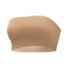 SUIJasmine Women's Strapless Bandeau Sports Bralette Non-Slip Solid Yoga Seamless Wireless Bra Crop Tube Top Khaki, Small view 1