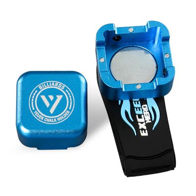 YEUEK Pool Cue Square Chalk Holder Portable Cue Chalk Holder with Silicone Clip for Chalk Billiard Cue Snooker Accessory