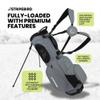 Stripebird Golf Stand Bag with Hub for Magnets (Gray) - 4 Way Full-Length Dividers Golf Club Bag - Flexfit Rotatable & Adjustable Dual Straps - Lightweight Golf Bag Stand - Golf Bags for Men view 4