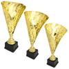 Metal Flag Cup Large Trophy Gold or Silver - Trophy Award, Engraved Corporate Trophy Cup Award (15.5",18",19.5" Tall) - Engraved Plate Included on Awards and Trophies (Gold, Regular 15.5") view 2