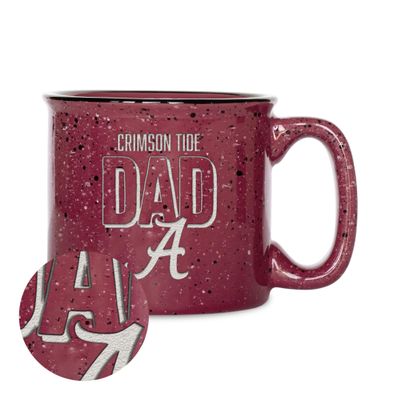 Rico Industries NCAA Alabama Crimson Tide Dad 12oz Laser Engraved Campfire Mug