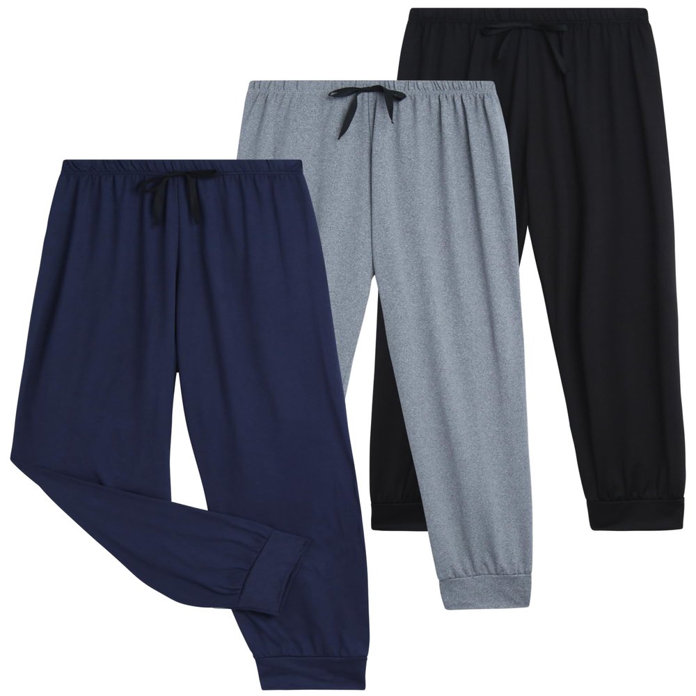 Sweet Hearts Girls Sweatpants - 3 Pack Super Soft Athletic Performance Jogger Girls Pants with Drawstring: Made in USA (5-18), Size 5-6, Black/Heather Grey/Navy