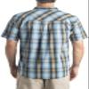 Legendary Whitetails Mens Poplin Short Sleeve Button Up 100% Cotton Shirt, Large Tall, Ocean Sand Plaid view 3
