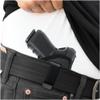 Eco-Leather Holster with Metal Clip- Adjustable - Fits: Most Mid Sizes, Like Glock 19/23, S&W M&P etc with Light or Laser (Full Size (Big Guns), Right) view 3