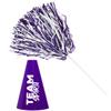 Anderson's Purple and White Poms and Team Spirit Megaphones, Set of 20, Plastic Megaphones, Sports, Fan Gear, Homecoming, Cheerleaders view 1