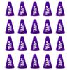 Anderson's Purple and White Poms and Team Spirit Megaphones, Set of 20, Plastic Megaphones, Sports, Fan Gear, Homecoming, Cheerleaders view 3