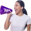 Anderson's Purple and White Poms and Team Spirit Megaphones, Set of 20, Plastic Megaphones, Sports, Fan Gear, Homecoming, Cheerleaders view 4