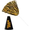 Anderson's Black and Gold Poms and Team Spirit Megaphones, Set of 20, Plastic Megaphones, Sports, Fan Gear, Homecoming, Cheerleaders