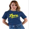3X-Large Navy Blue Mens Love Pickleball Cursive Cute Fashion T-Shirt view 1