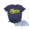 3X-Large Navy Blue Mens Love Pickleball Cursive Cute Fashion T-Shirt view 2