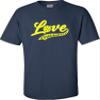 3X-Large Navy Blue Mens Love Pickleball Cursive Cute Fashion T-Shirt view 3