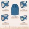 Shacke Premium 5 Packing Cubes Set - Lightweight Mesh Travel Luggage Organizers with Laundry Bag, 5-Piece Suitcase Storage System (Navy) view 4