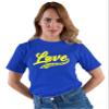 3X-Large Royal Mens Love Pickleball Cursive Cute Fashion T-Shirt view 1
