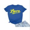3X-Large Royal Mens Love Pickleball Cursive Cute Fashion T-Shirt view 2