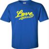 3X-Large Royal Mens Love Pickleball Cursive Cute Fashion T-Shirt view 3