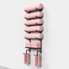 CMYUN Yoga Mat Holder Yoga Mat Wall Mount with Hooks, Metal Yoga Mat Holder with Pallets for Yoga Block Resistance Bands, Home Gym Storage Rack/Yoga Accessories view 2