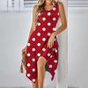 2024 Tank Dresses Women Summer Floral Midi Dress Handkerchief Irregular Hem Flowy Beach Sundress Vacation Outfit view 3