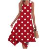2024 Tank Dresses Women Summer Floral Midi Dress Handkerchief Irregular Hem Flowy Beach Sundress Vacation Outfit view 4