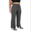 keriffe Women's Straight Leg Pants High Waisted Button Stretchy Business Work Dress Casual Trousers Multiple Pockets Dark Grey view 3