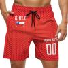 2024 Chile Shorts Custom Soccer Beach Trunks,Chilean Fans Gifts Personalized Name & Number,Men Youth,S-3XL view 1