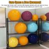 CMYUN Yoga Mat Holder Metal Yoga Ball Holder with Wheels, Exercise Ball Holder for Home Gym Yoga Studio Office, Large Capacity Stand for Different Sized Balls view 2
