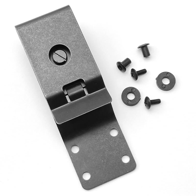 1 Set Deep Carry Pocket Clip Fits for Knife Case K Sheath, Custom Stainless Back Clip Waist Clip with 2 Sets Screws