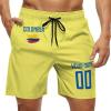 2024 Colombia Shorts Custom Soccer Beach Trunks,Colombia Fans Gifts Personalized Name & Number,Men Youth,S-3XL view 1