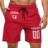2024 Canada Shorts Custom Soccer Beach Trunks,Canadian Fans Gifts Personalized Name & Number,Men Youth,S-3XL view 1