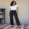 keriffe Women's Straight Leg Dress Pants Stretchy Work Trousers Black view 2