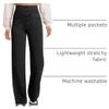 keriffe Women's Straight Leg Dress Pants Stretchy Work Trousers Black view 4