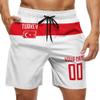 2024 Turkey Shorts Custom Soccer Beach Trunks,Turkey Fan Gifts Personalized Name & Number,Men Youth,S-3XL view 1