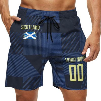 2024 Scotland Shorts Custom Soccer Beach Trunks,Scottish Fans Gifts Personalized Name & Number,Men Youth,S-3XL