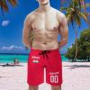 2024 Hungary Shorts Custom Soccer Beach Trunks,Hungarian Fans Gifts Personalized Name & Number,Men Youth,S-3XL view 2